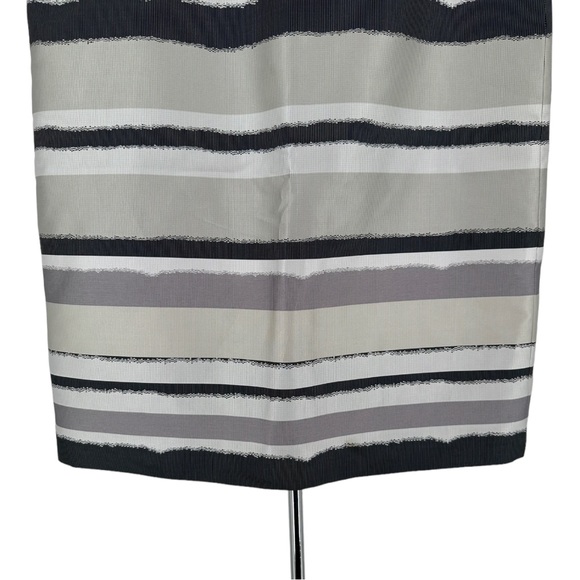 Boss Hugo Boss Vistripy Textured Stripe Neutral Pencil Skirt size US 8 - Picture 3 of 14